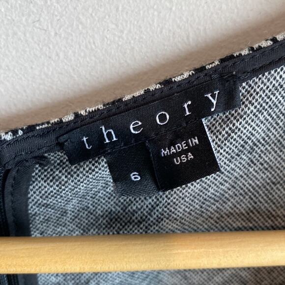 Theory Women's Nikay V short sleeve dress Wool Blend Parcel Fabric 6 - Picture 4 of 13